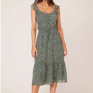 NWOT Poppy Ruffle Detail Midi Dress